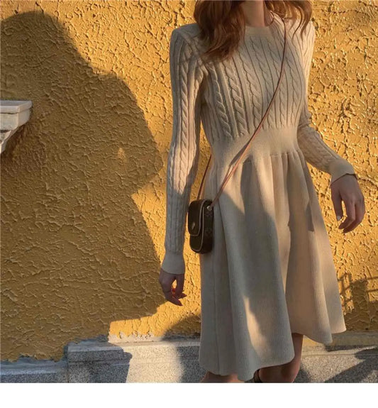 Women's Embroidered Long-Sleeve A-Line Mini Dress