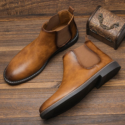Herren-Chelsea-Boots im Slip-on-Stil mit eckiger Zehenpartie
