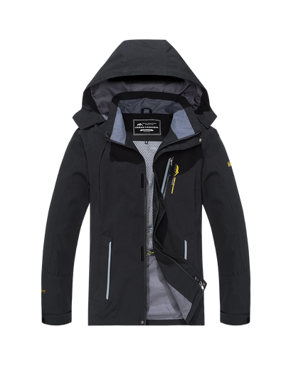 Chaqueta de exterior con capucha para hombre, con capucha desmontable
