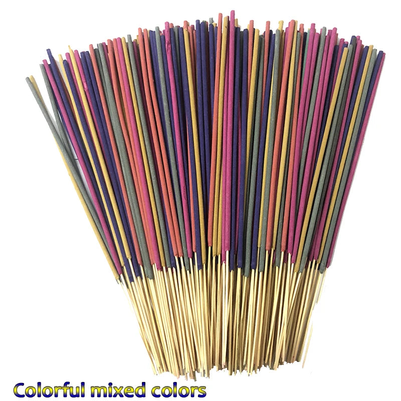 Multi-color and multi-scented incense sticks - Sage~Lavender~Rose~Lemongrass~Rose~Strawberry~Banana and Jasmine various scents | Long-lasting home air purifying fragrance | Christmas gift