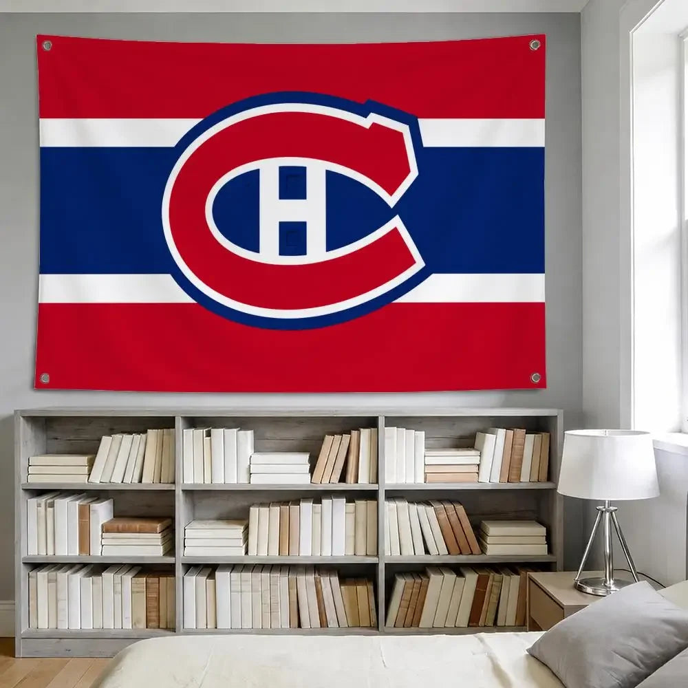 Montreal Canadiens Fan Flag | Sports Decor Wall Hanging Banner for Indoor & Outdoor