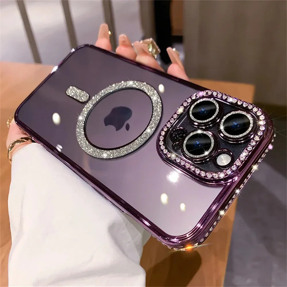 Glitter Clear Magnetic iPhone Case