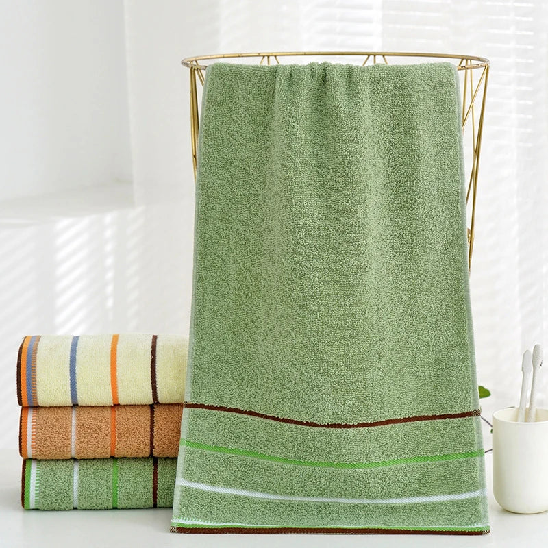 Striped Cotton Hand Towel – Thick 35 × 75 cm Bathroom Towel