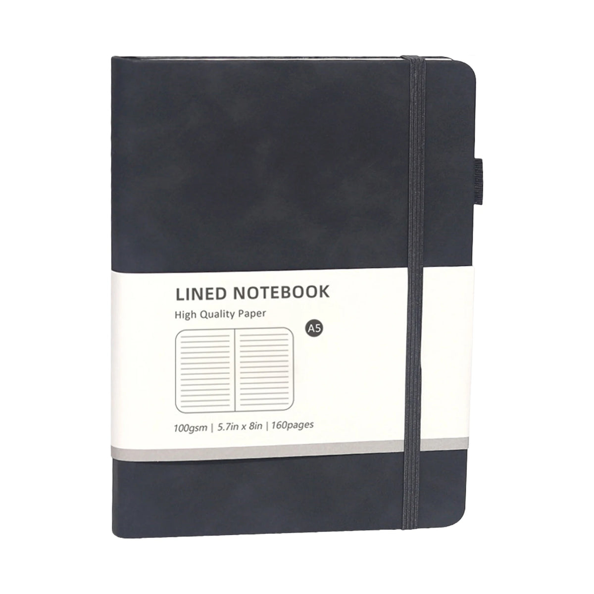 A5 Hardcover Notebook Macaron Colors Business Planner with Elastic Band Dot Grid and Lined Pages Portable Durable for School