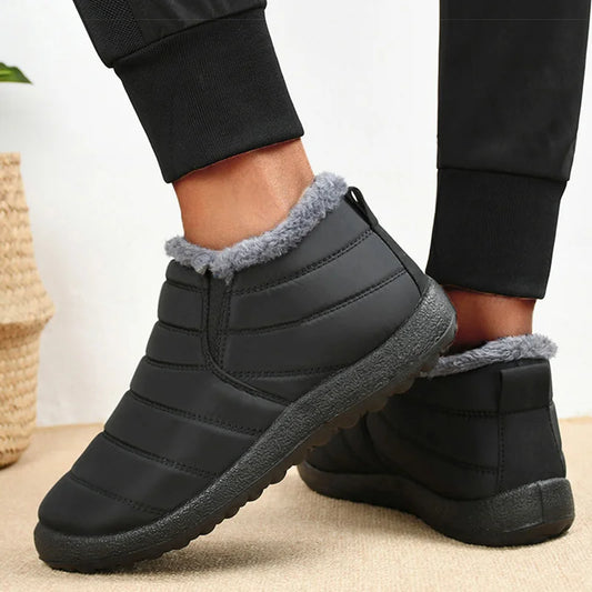 HAJINK Men's Plush-Lined Slip-On Winter Boots