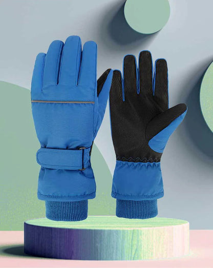 Gefütterte Skihandschuhe für Kinder – Plüschgefütterte Schneehandschuhe (Alter 4–13)