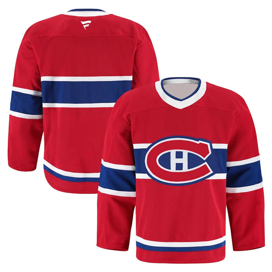 Montreal Canadiens Premium Home Jersey | V-Neck Long Sleeve Athletic Fan Top