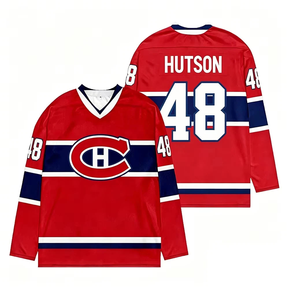 Montreal Canadiens Youth Hockey Jersey | V-Neck Long Sleeve Kids Fan Cosplay Top