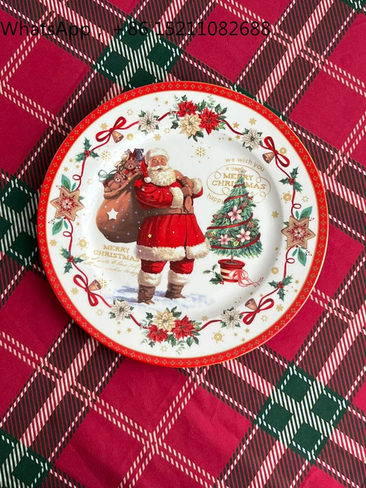 Santa Christmas Plate, Cup & Saucer Tableware