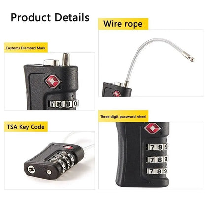 Cadenas TSA pour bagages – Cadenas de voyage à combinaison 3 chiffres