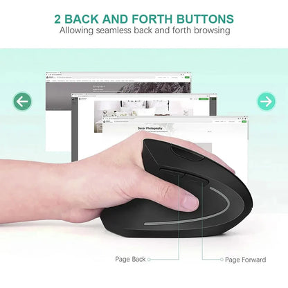 Vertical Ergonomic Wireless Mouse – 2.4 GHz, Adjustable DPI