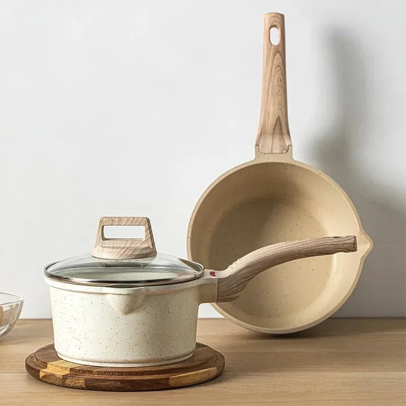 White Nonstick Aluminum Pots & Cookware Sets