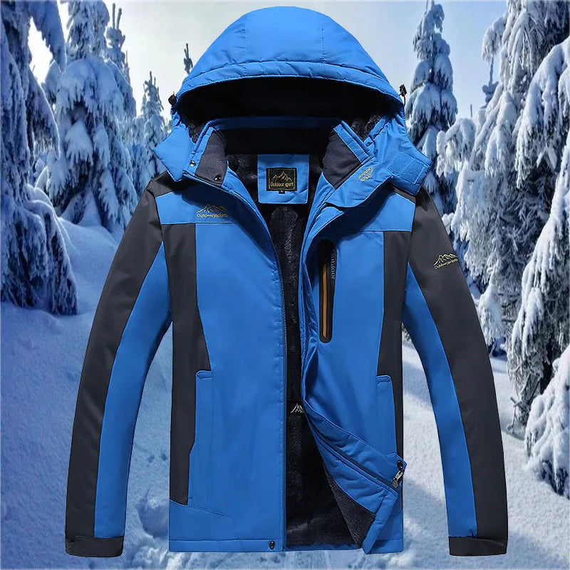 New Winter Men's Down Jacket, Red Sports Casual Coat, Blue Waterproof Jackets (This Jacket Has A Thinner Version Available)