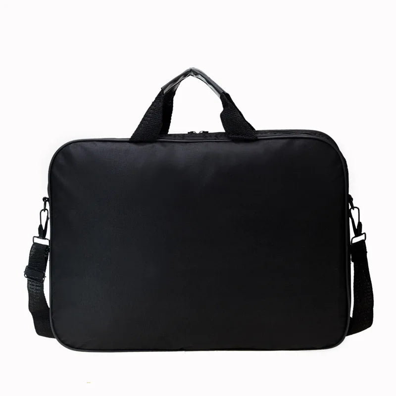 Nylon Laptop Handbag 15.6"-17" - Lightweight Zippered Computer Shoulder Bag