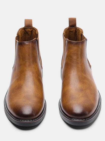 Herren-Chelsea-Boots im Slip-on-Stil mit eckiger Zehenpartie