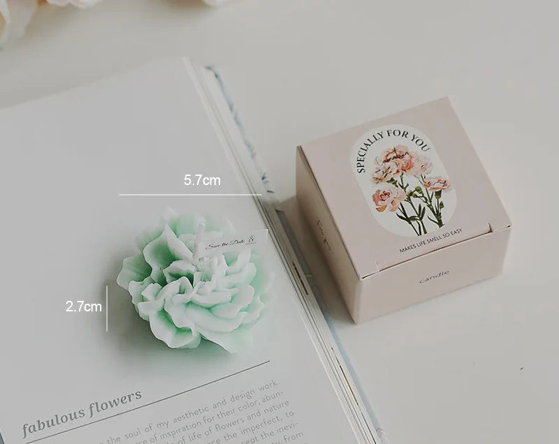 Handmade Carnation Candle Scented Candle Aromatherapy Soy Wax Candle Wedding Birthday Candles Party Home Decoration Photo Props