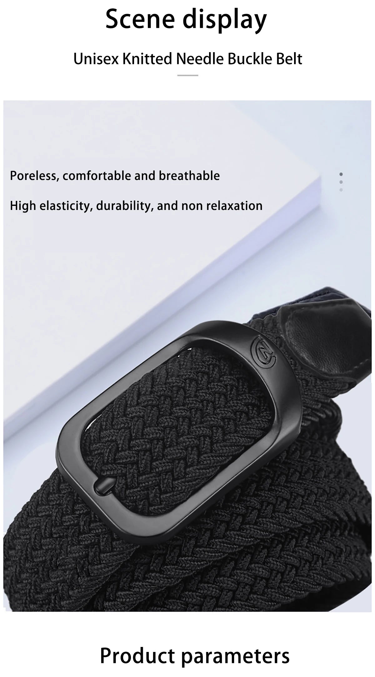 Woven Stretch Belt – Braided Elastic Belt for Men & Women