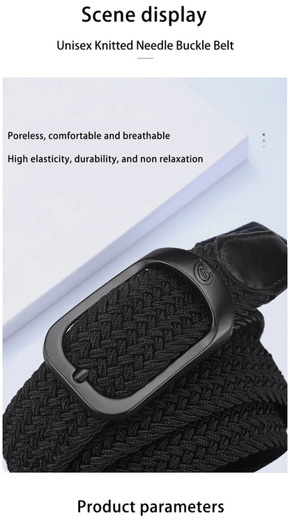 Cinturón elástico tejido – Cinturón elástico trenzado para hombre y mujer