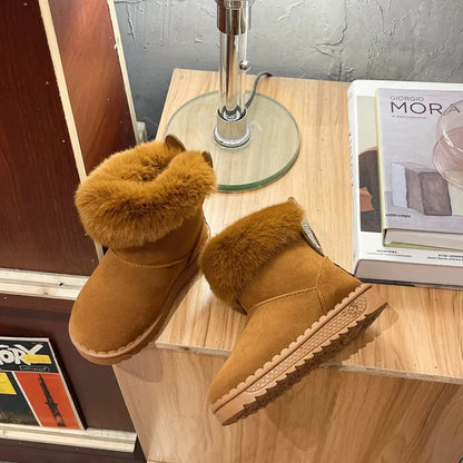 Botas de invierno bajas para niña con parte superior de poliéster