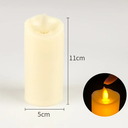 Flammenlose LED-Stumpenkerzen mit Batterien | 8 Größen | Warmes Flackern | Hochzeits- & Partydeko