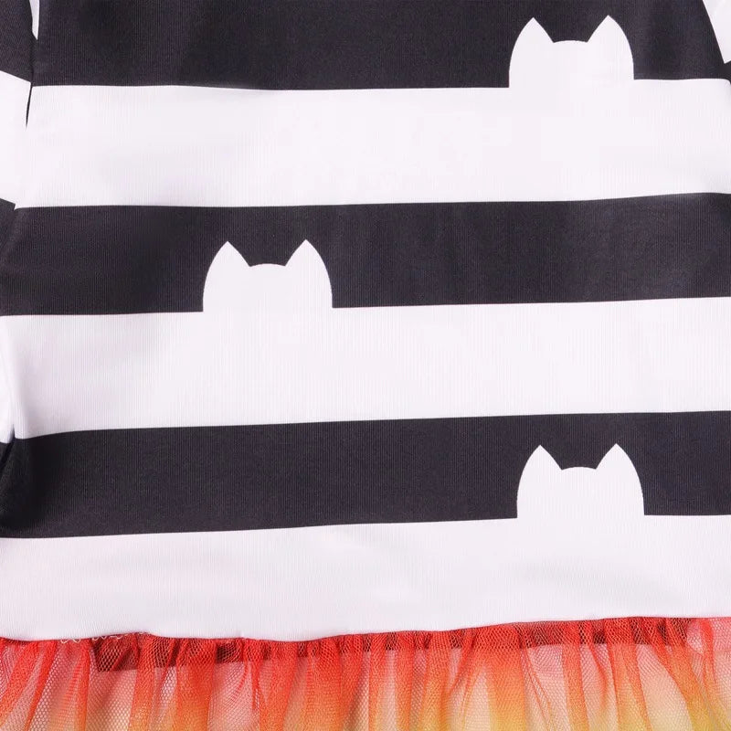 Girls' Rainbow Tutu Cat Costume Set - Top, Skirt & Pants Party Outfit, Ages 3-10