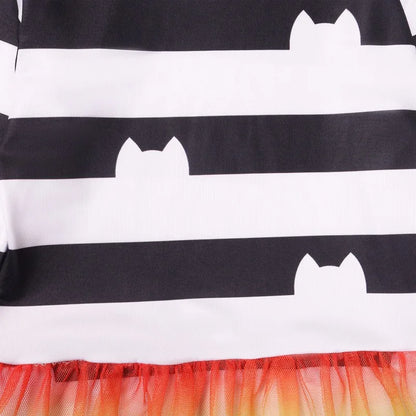 Regenbogen-Tutu-Katzenkostüm-Set für Mädchen – Party-Outfit mit Oberteil, Rock und Hose, Alter 3–10 Jahre