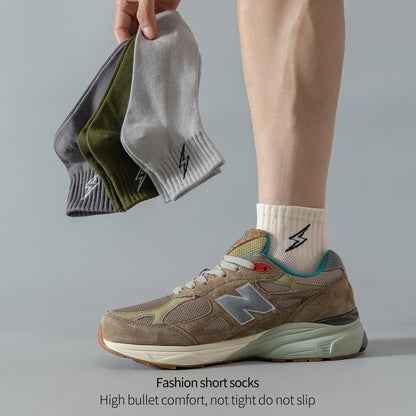Men's Quarter Socks – 5 Pairs, Cotton-Blend Athletic Socks