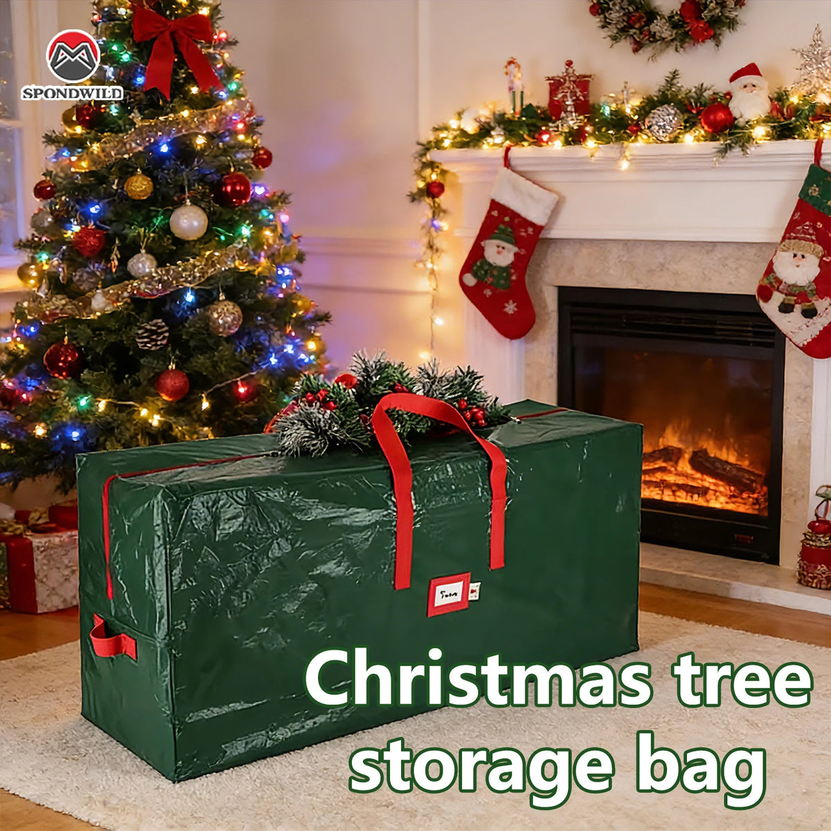 Christmas Tree Storage Bag – Fits Up to 9 ft Artificial Trees, with Handles