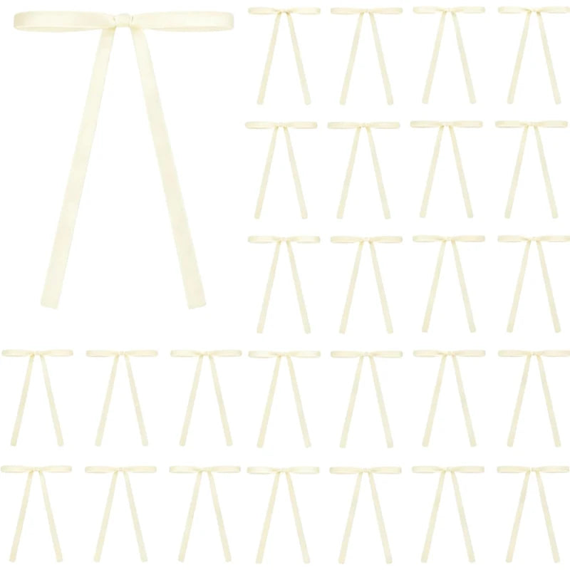 Velvet Christmas Tree Bows – 18 cm Vintage Ribbon Bows (10 or 20 Pack)