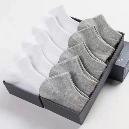 Men's Thin Low-Cut Socks – 10 Pairs, Breathable Everyday Ankle Socks