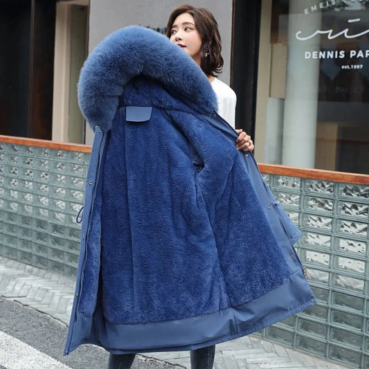Women's Long Hooded Padded Winter Parka