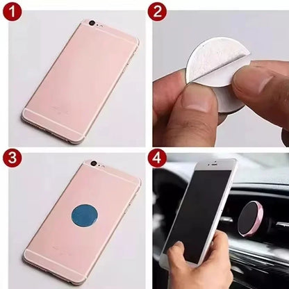 Piastra metallica magnetica per supporto auto per telefono | Supporto universale adesivo