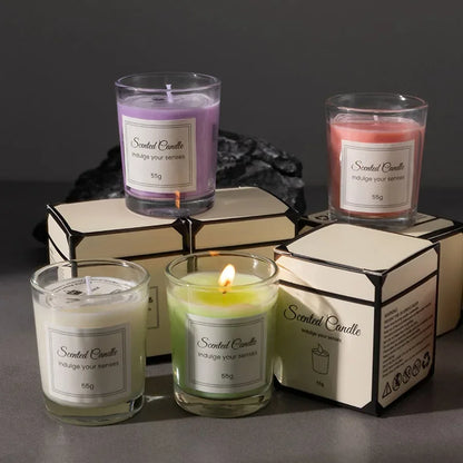 Aromatherapie-Kerze aus Sojawachs | 8 Std. Brenndauer | Rauchfrei | Lavendel, Rose oder Gardenie | Für Zuhause, Hotel & als Geschenk