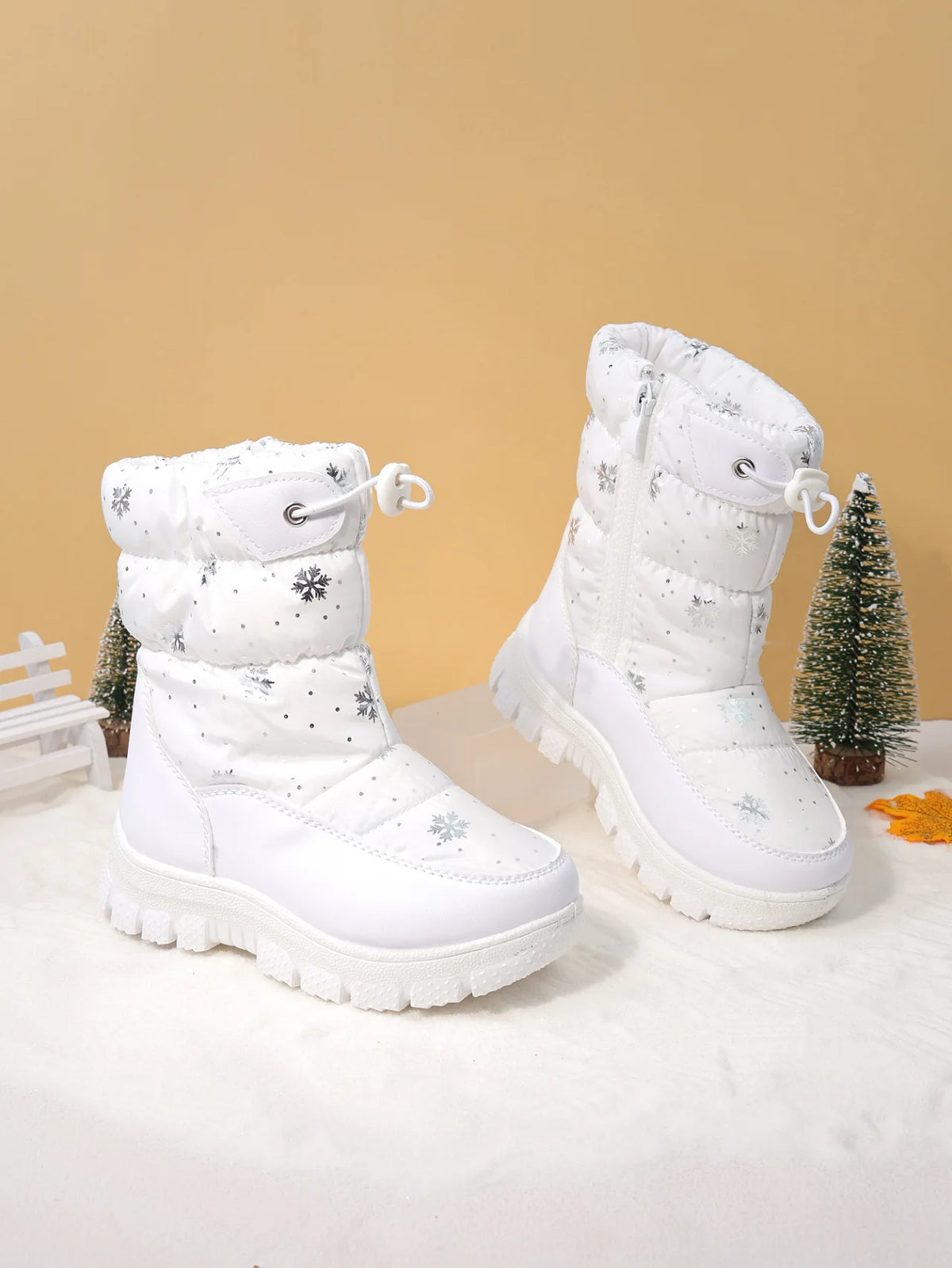 Kids' Plush-Lined Side-Zip Winter Ankle Boots