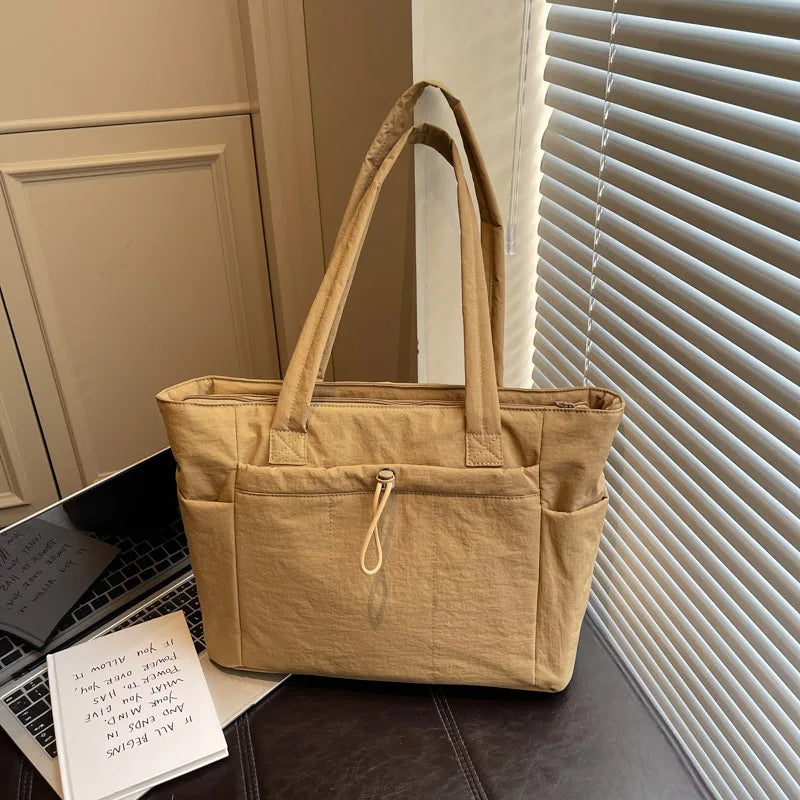 Women's Quilted Laptop Tote 13.3"-16" - Lightweight Travel Shoulder Bag