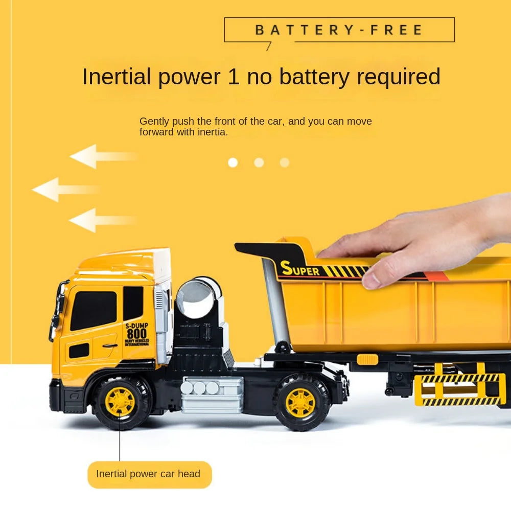 Large Dump Truck Toy with Unloading Bed – Realistic Construction Model