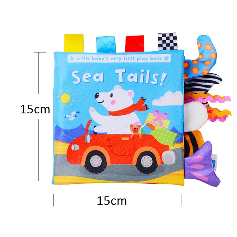 Baby Soft Cloth Book – Crinkle Sensory Book for 0–12 Months