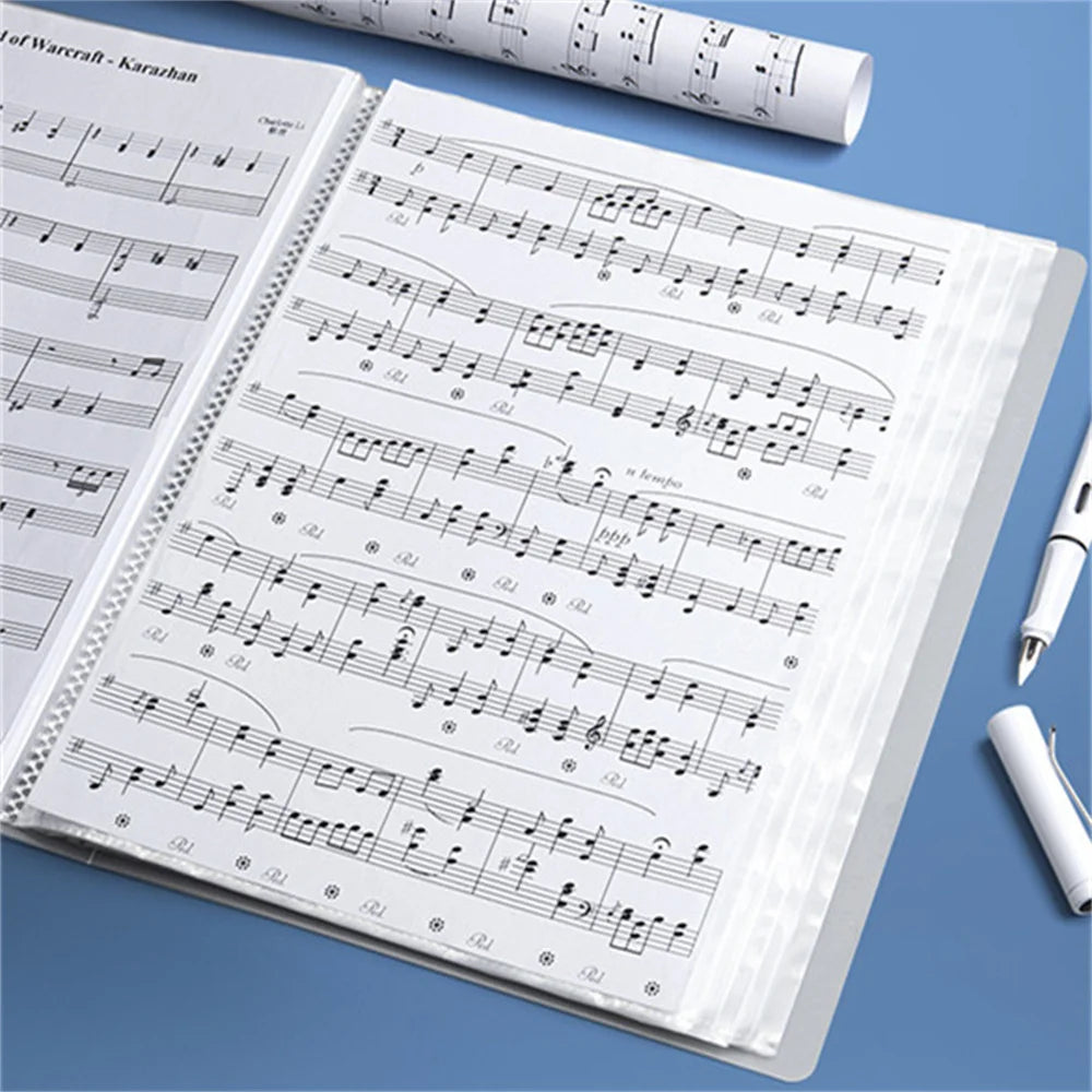 A4 File Folder 30 Pages Transparent Insert Paper Document Organizer Waterproof Booklet Information Books Office School Supplies