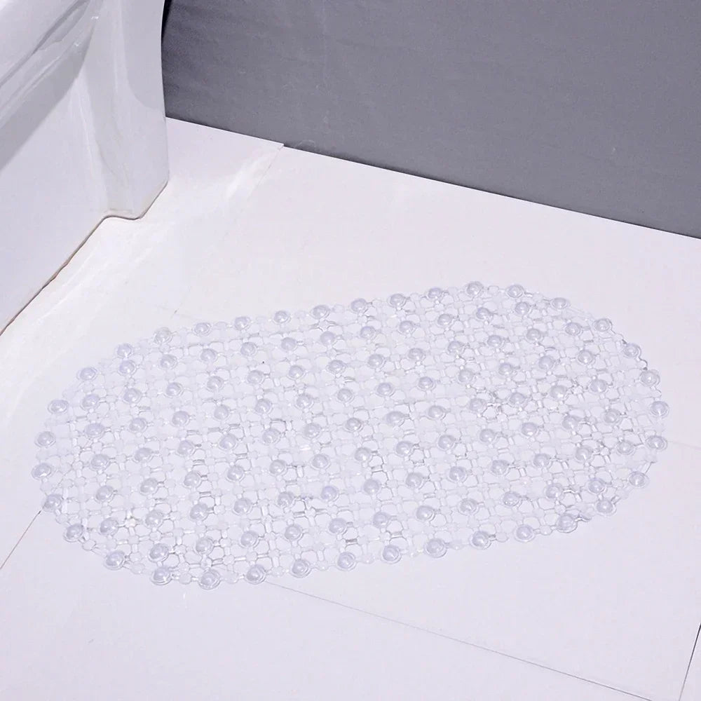Non-Slip PVC Bath Mat with Suction Cups, 37.5 x 67 cm