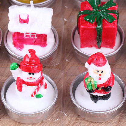 Weihnachtsfiguren-Kerzen 3er-Pack | Weihnachtsmann, Schneemann & festliche Motive | 6 Farben | Weihnachts- & Hochzeitsdekoration