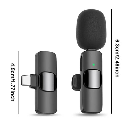 Micrófono Lavalier inalámbrico para iPhone y teléfonos con USB-C – 1 o 2 micrófonos