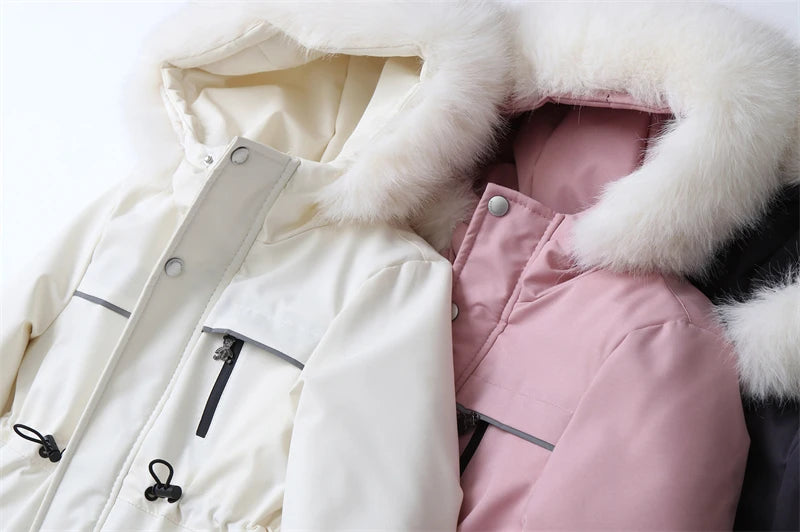 Children Winter Jumpsuit Thicken Boys Ski Suit Warm Baby Snowsuit Waterproof Boys Overalls Hooded Girls Jacket Clothes 2-5Years