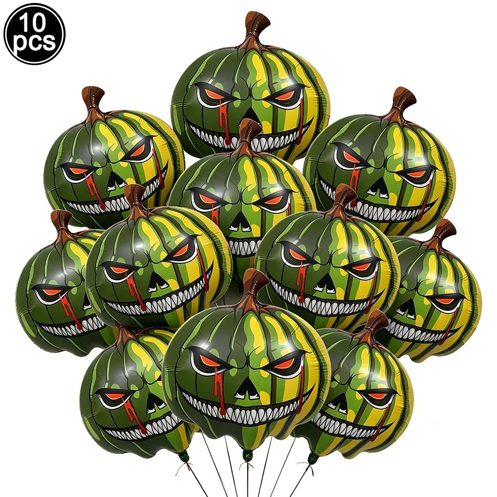 Halloween Standing Foil Balloons – Haunted House, Skull, Witch & Coffin Mylar Decorations