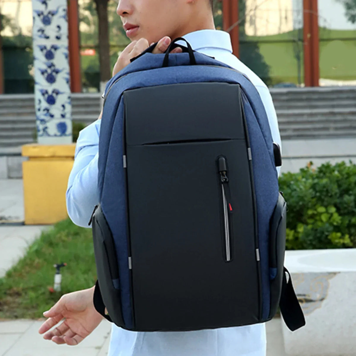 17" Laptop Backpack with USB Charging Port - Waterproof Travel Bag for Men & Women