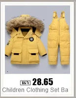 Autumn Winter Down Jacket for Girl Clothes Kids Overalls Snowsuit Baby Boy over Coat Toddler New Clothing Set Parka Real Fur