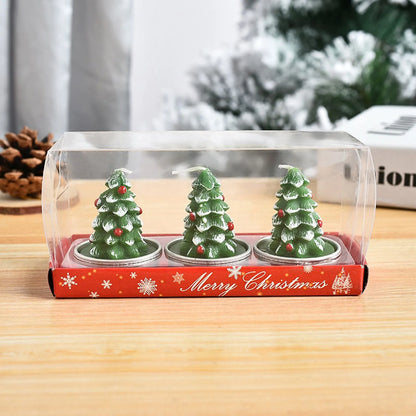 Weihnachtsfiguren-Kerzen 3er-Pack | Weihnachtsmann, Schneemann & festliche Motive | 6 Farben | Weihnachts- & Hochzeitsdekoration