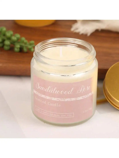 Vela de cera de soja vertida a mano en lata | 6 fragancias | Aromaterapia con aceites esenciales de larga duración | Dormitorio y baño