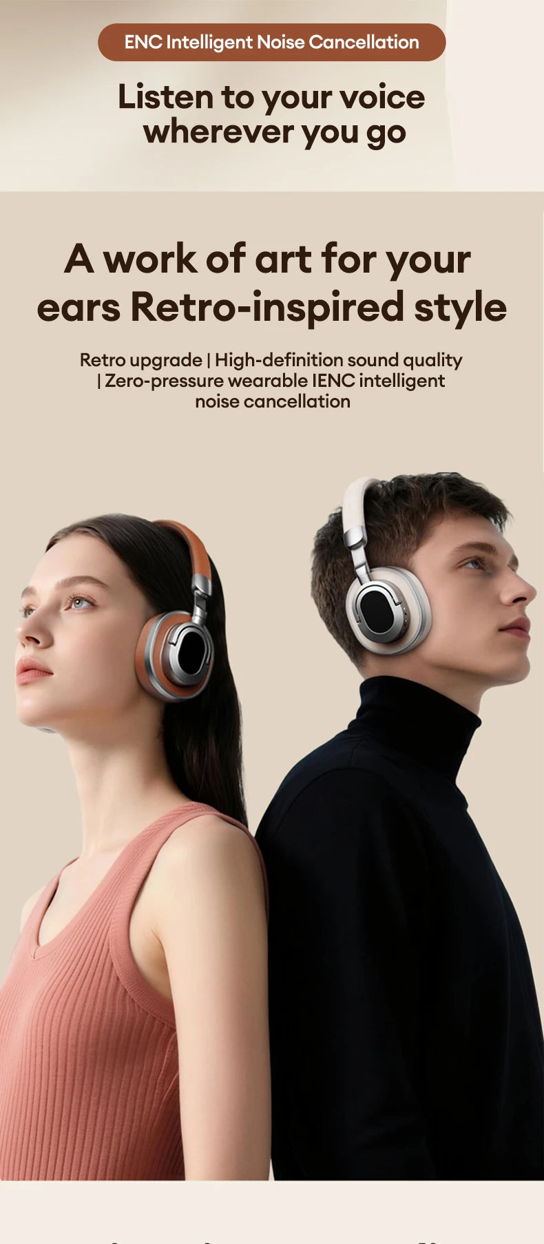 Lenovo LE602 Wireless Headphones – Bluetooth 6.0, 22-Hour Battery, Wired & Wireless