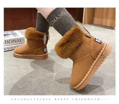 Botas de invierno bajas para niña con parte superior de poliéster