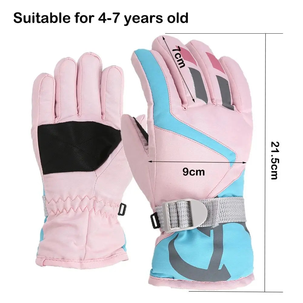 Kids' Rabbit Ski Mittens – Thick Warm Snow Mittens (Ages 2–6)